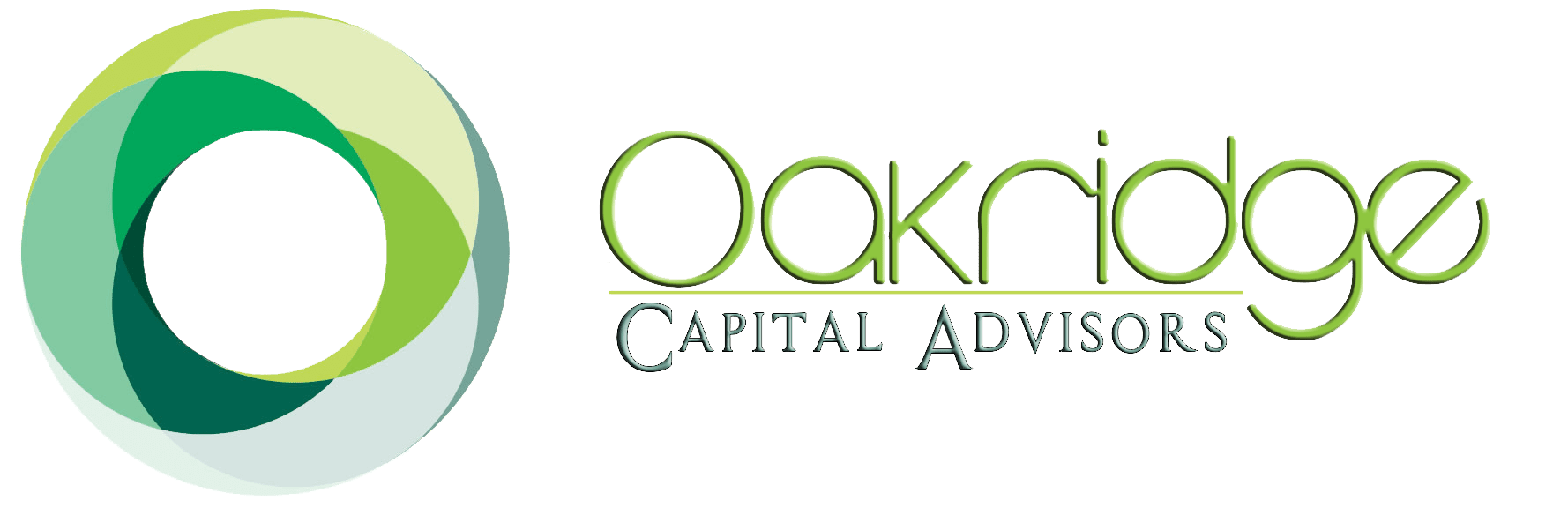 Oakridge Capital Advisors Logo in green and yellow color