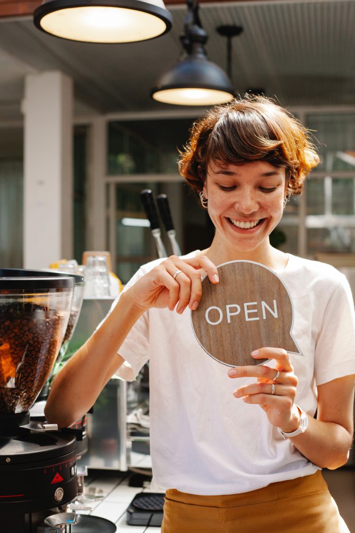 small business financing image of opening a shop